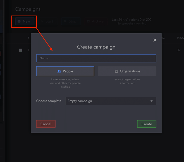 create campaign linkedin helper