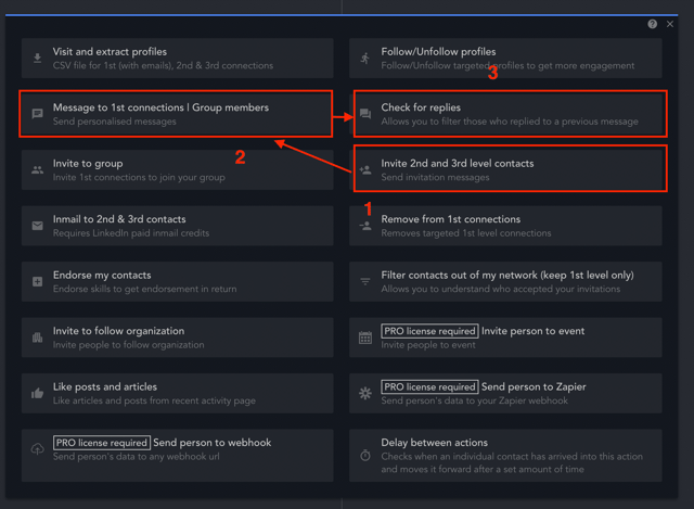 build workflow linkedin messages