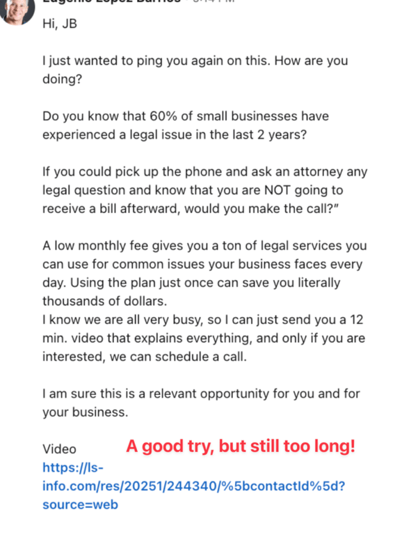 first time reach out to someone on linkedin message examples
