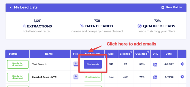 como obtener emails desde linkedin sales navigator