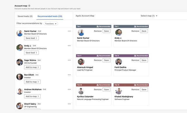 mapa de cuentas linkedin