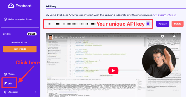 api key evaboot