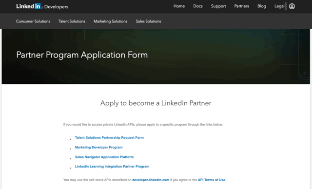 Sales Navigator Application Platform Partner