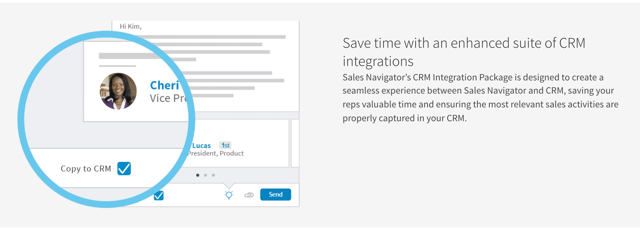 sales navigator enterprise advanced CRM synch