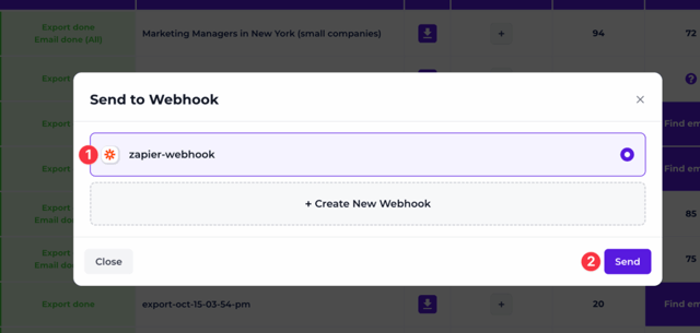 send to webhook