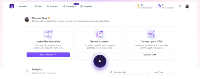 wiza linkedin scraper features