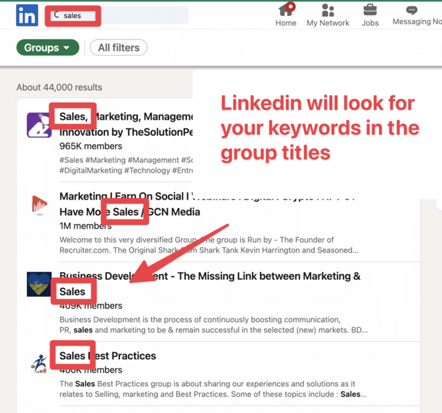 gruppen auf linkedin finden
