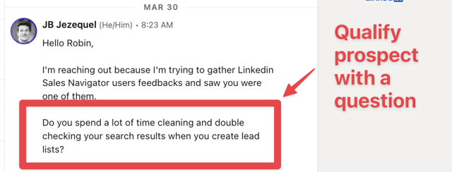 plantilla de mensaje de prospección en linkedin