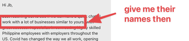 mal ejemplo de mensaje de prospección en linkedin