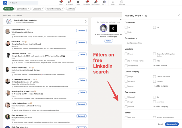prospección b2b en linkedin con el buscador