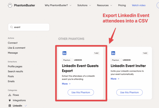 Exporter les participants à l'événement LinkedIn