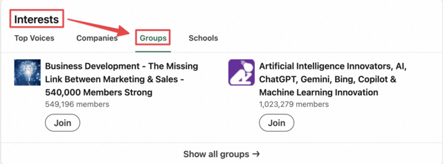 linkedin groups