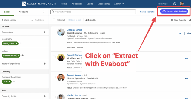 Clicca su "Estrai con Evaboot"