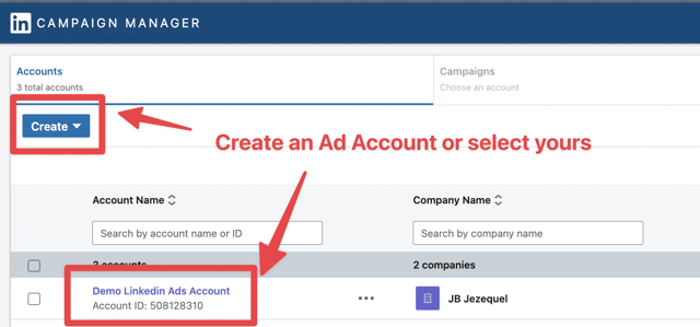 cómo crear una cuenta en linkedin ads