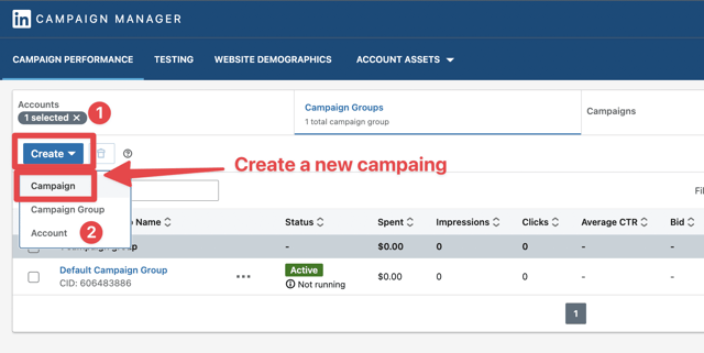 cómo crear una campaña en linkedin ads