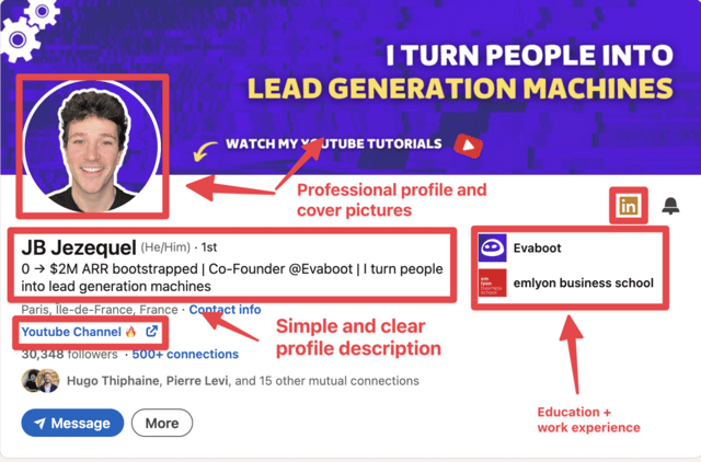 optimize linkedin profile good example