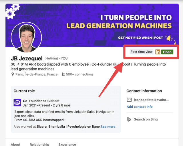 qu'est-ce qu'un profil ouvert sur linkedin