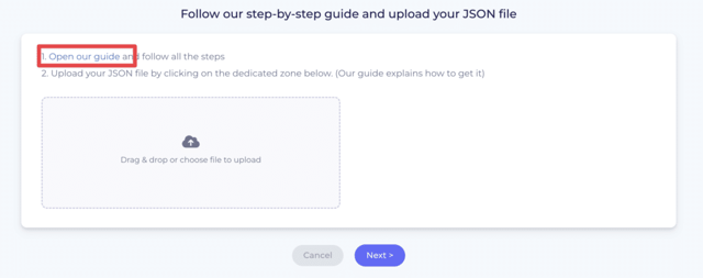 follow mailreach to setup your json and gmail api