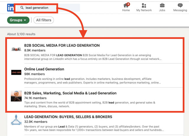 cómo usar linkedin para prospectar miembros de grupos