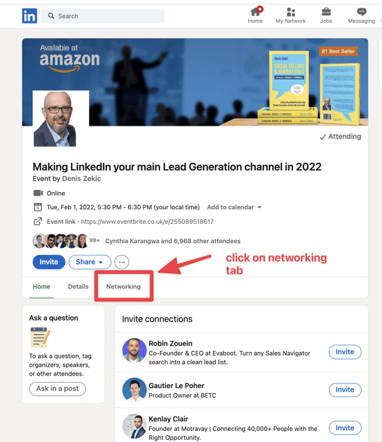 Benachrichtigung der Teilnehmer von LinkedIn-Veranstaltungen