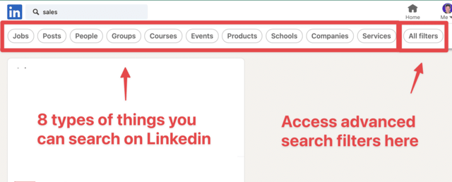 linkedin advanced search filters