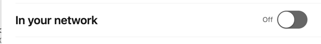 job in your network linkedin filter
