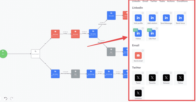 la growth machine email warm up and  sequence tool
