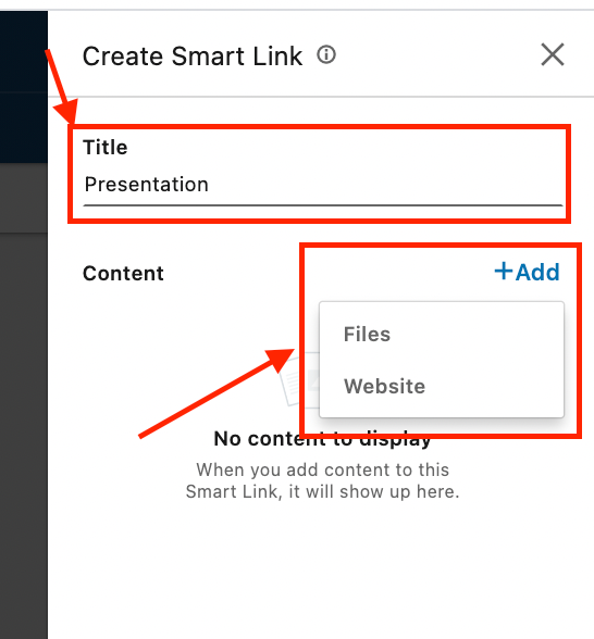 how to add files to sales navigator smart links