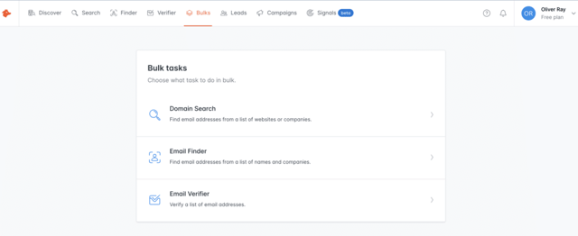 hunter io bulk email finder and checker verifier
