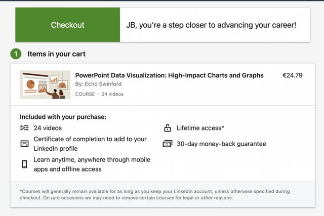 linkedin learning individual course price