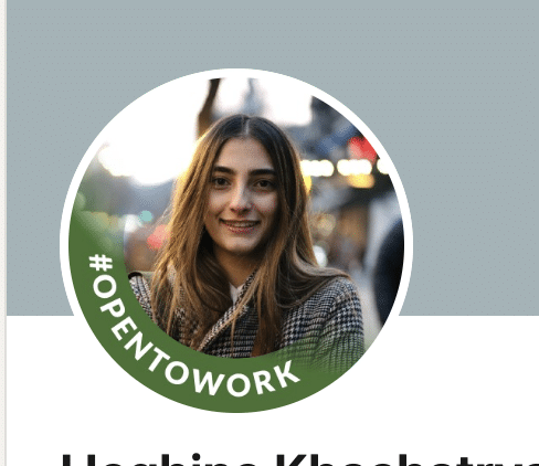 icône open to work sur linkedin