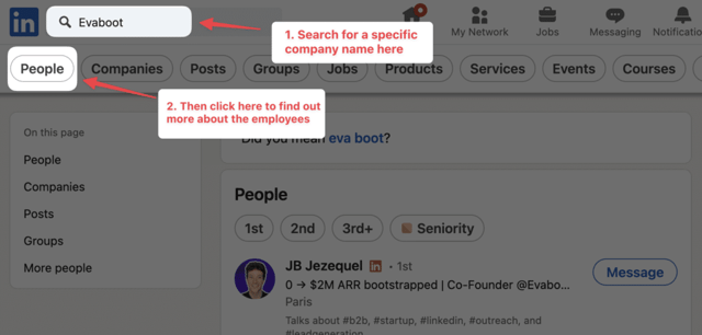 comment utiliser la recherche LinkedIn