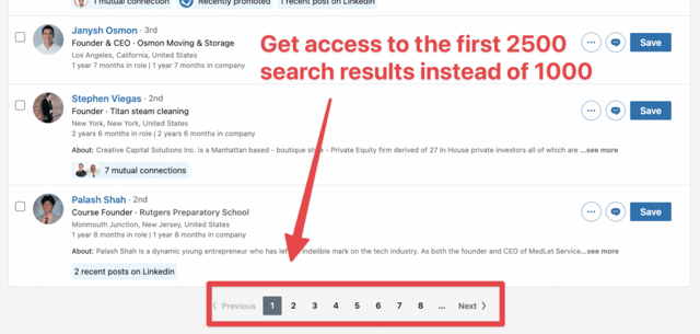 limitation de recherche du Sales Navigators LinkedIn 1