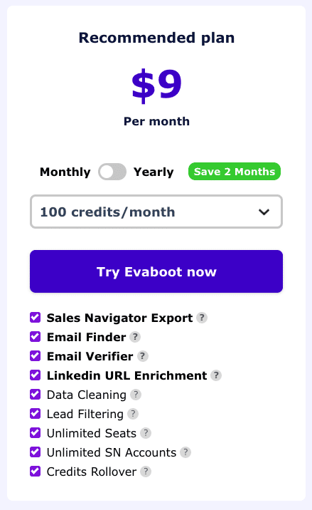 Evaboot pricing