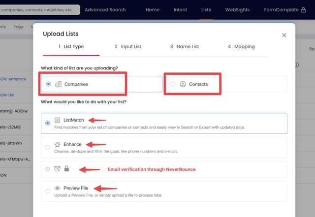 upload contact and company data into zoominfo