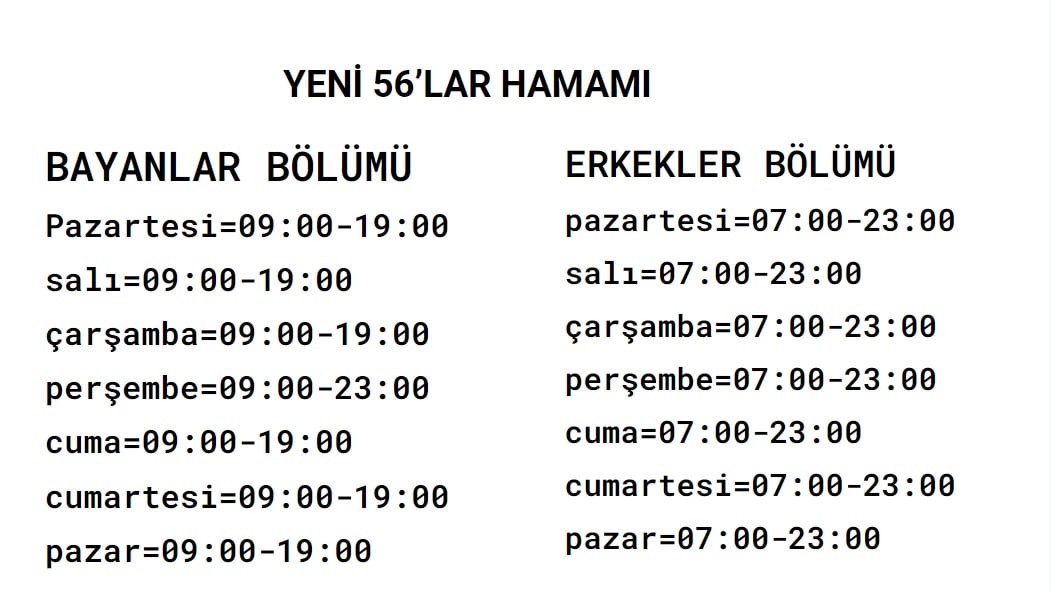 Yeni 56'lar Hamamı