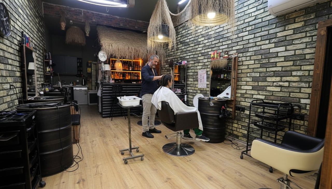 murlled hair cut kadın erkek barber
