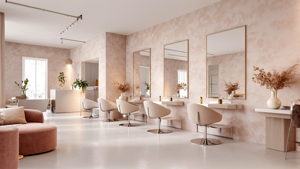 Salon white/ Man Women Coiffeur / Hairdresser