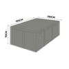 Durable outdoor storage shed with metal walls and ample space, measuring 195cm x 130cm x 70cm, ideal for garden tools and equipment.