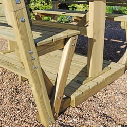 Natural cedar wood outdoor furniture with slatted design, sturdy construction, and metal fasteners, perfect for garden and patio relaxation.