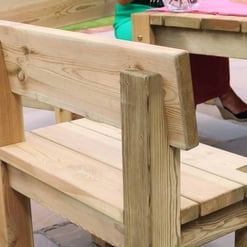 Solid wood outdoor garden bench for patio seating, handcrafted and weather-resistant, perfect for outdoor living spaces, gardens, and backyard relaxation.