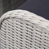 Wicker outdoor chair close-up showing woven texture and natural finish, ideal for garden and patio furniture décor.