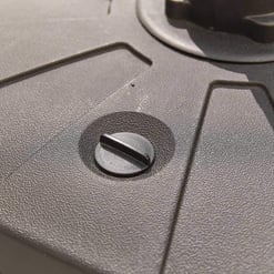 Heavy-duty electrical outlet with textured gray cover plate, suitable for outdoor or indoor garden lighting and power equipment.