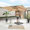 Ultralight outdoor cantilever umbrella with adjustable tilt for patio and garden shading, featuring a sturdy base, modern design, and UV-resistant fabric for outdoor comfort.