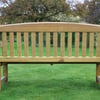 Solid wood garden bench made of durable, weather-resistant cedar wood, perfect for outdoor seating in your yard or garden. Ideal for enhancing outdoor living spaces with timeless style.