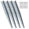 Heavy-duty metal wall anchors with screws for securing shelving and fixtures in home and garden projects. Durable construction for reliable support in various building applications.