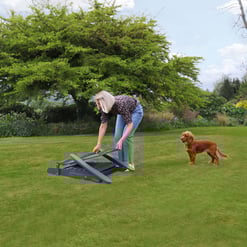 Black wooden outdoor step stool with anti-slip steps and sturdy handrails, perfect for gardening, outdoor activities, and enhancing home garden spaces.