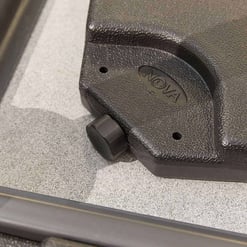 Heavy-duty Novaz electric appliance base with textured black surface for durability and stability.