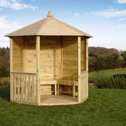 Luxury wooden garden gazebo with Octagonal Design for outdoor relaxation and garden decoration. Perfect for backyard entertainment, offering shade, style, and durability. Suitable for patios and gardens.
