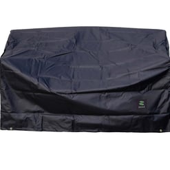 Zest outdoor furniture cover protecting a patio table and chairs, waterproof and weather-resistant, ideal for yard, garden, and patio decor protection.